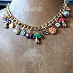 Cottage core charm necklace